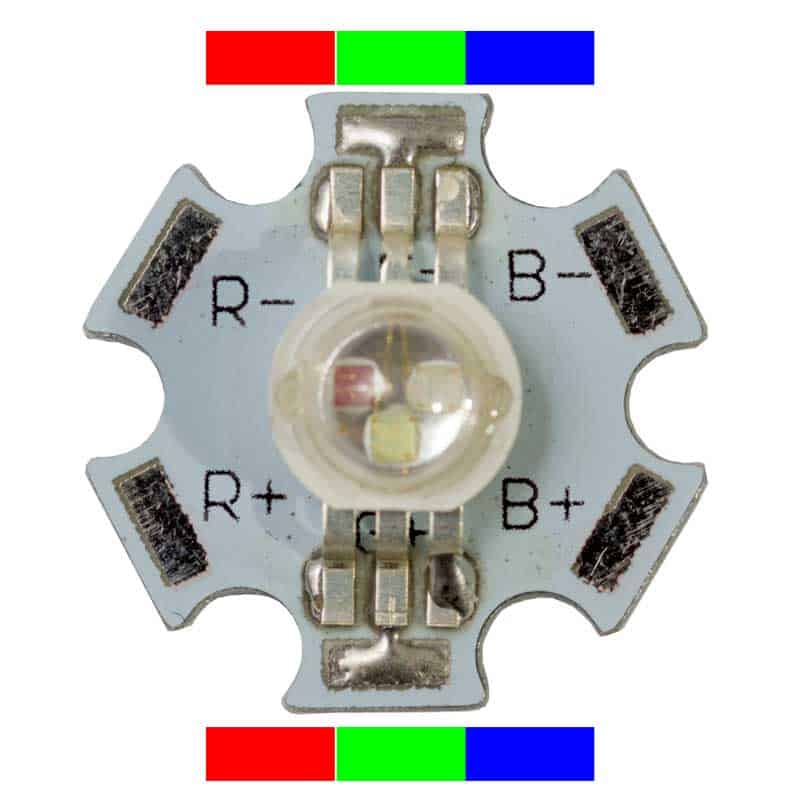 3W High RGB LED Six Pin -