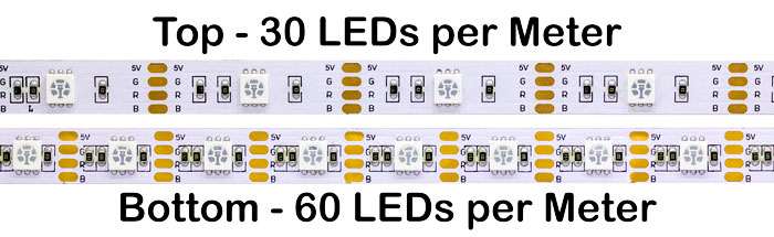 5v RGB LED Strip (60 LEDs Meter) - 1 meter